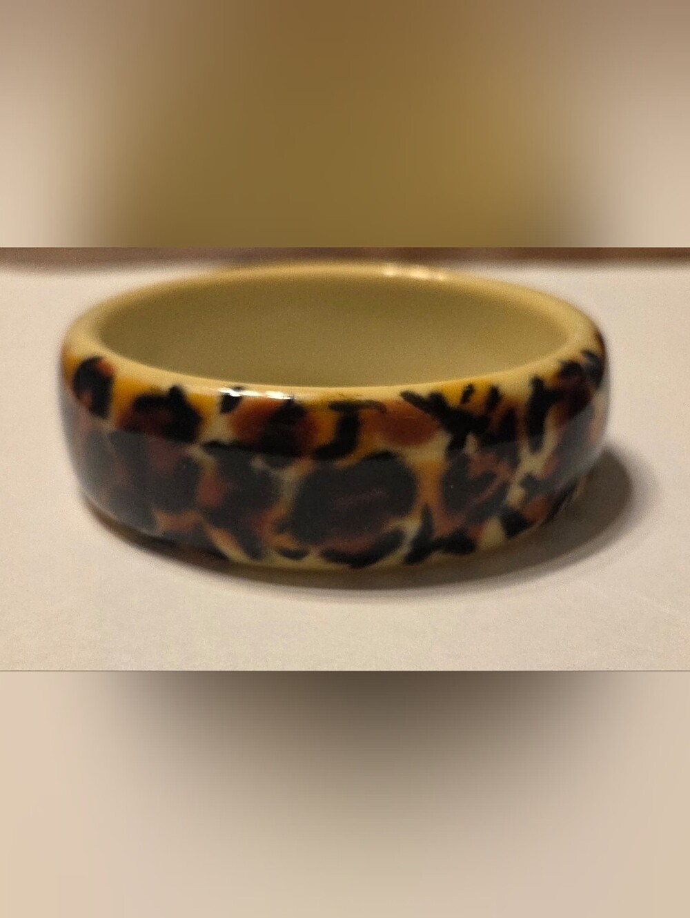 Vintage Tortoiseshell Pattern Bangle Bracelet
